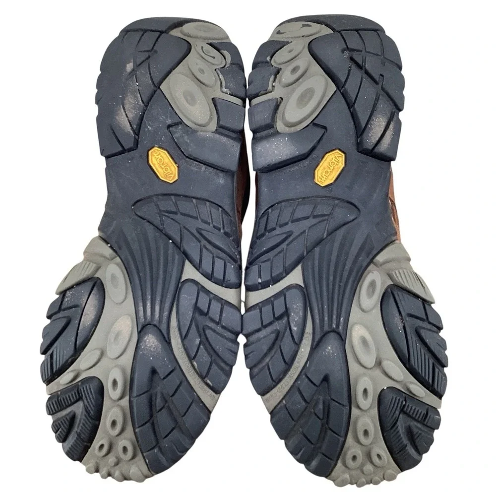 Merrell Moab Mid Waterproof Hiking Boots Men's 13 Vibram Outsoles J88623 Earth